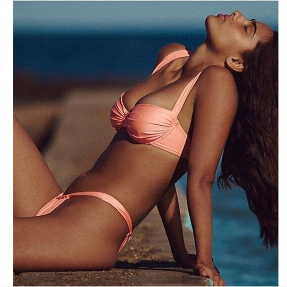 Belle the Label XL/L Bikini Set Oracle Top Bare Bottom Free People Camelia NEW - Picture 2 of 14